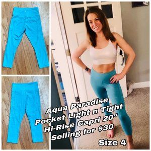 Zyia-Aqua Paradise Pocket Light n Tights Capri 20"